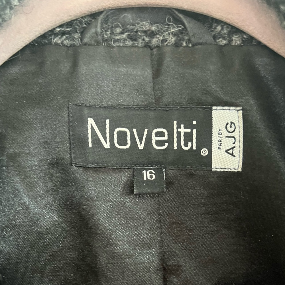 Vintage Novelti Wool Blend Grey Pea Coat 🧥 Size 16 / 18 XXL - Picture 6 of 17